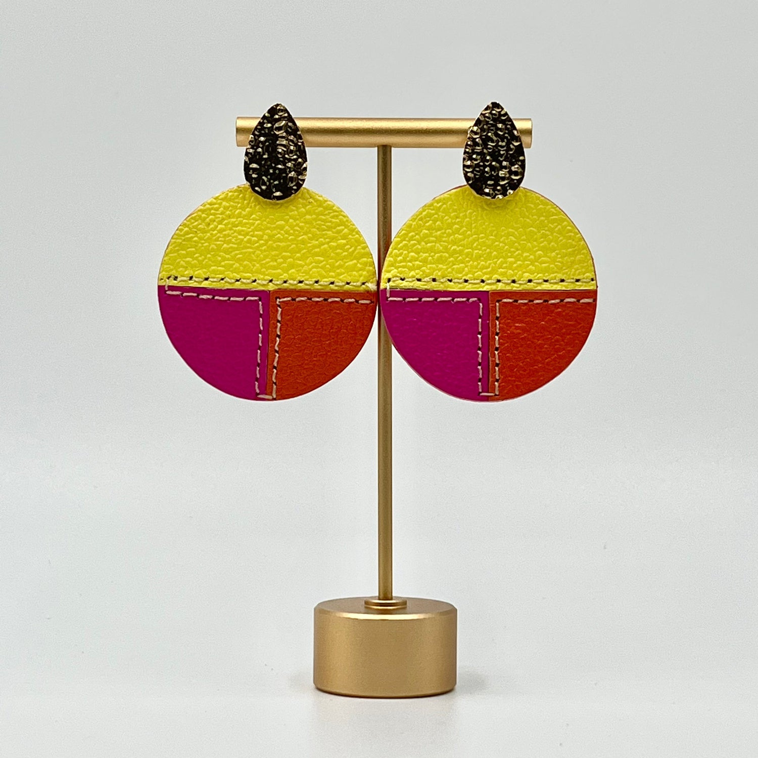 Yellow earrings, lightweight colorful earrings, statement earrings, summer colors earrings, 