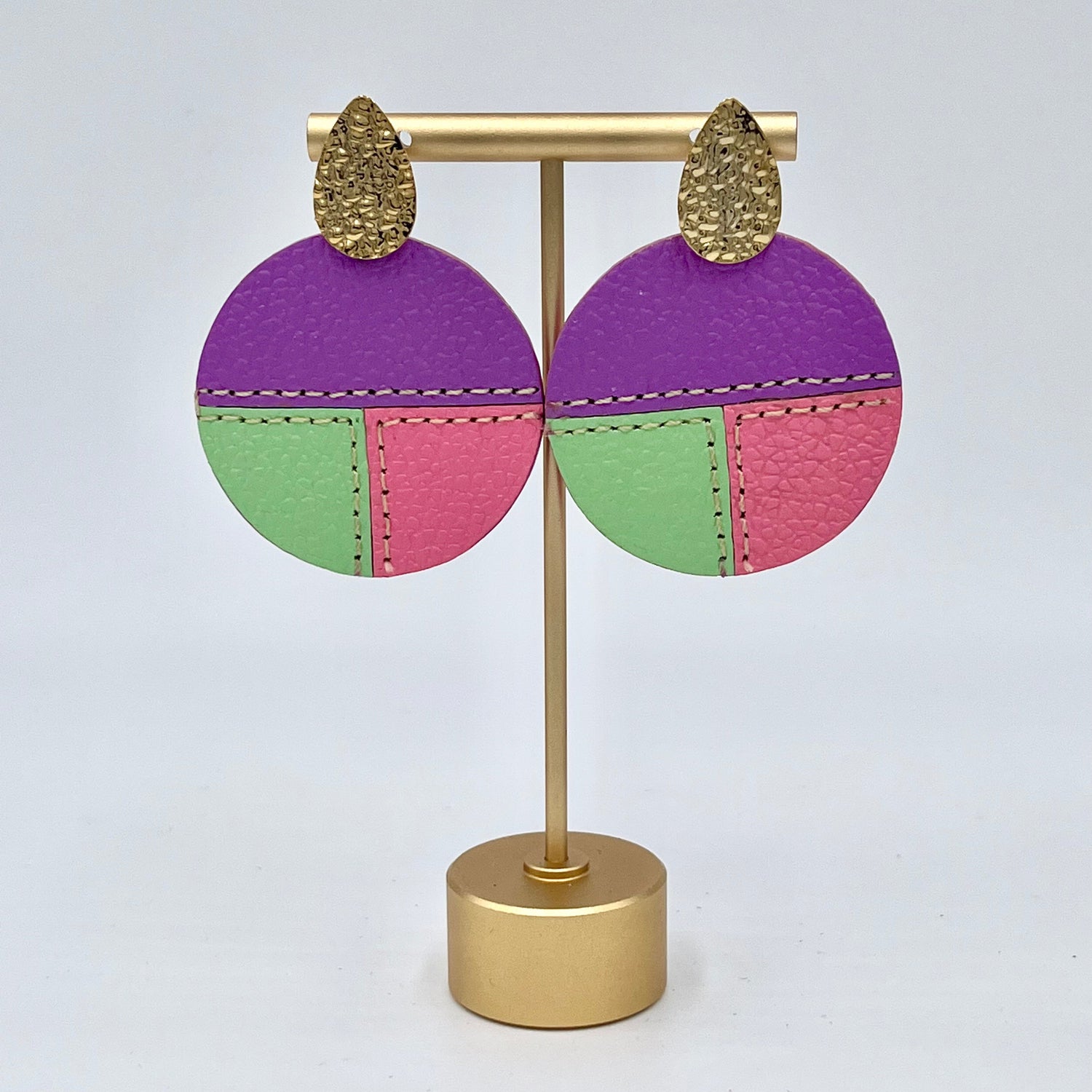 Purple color earrings, Pastel color earrings, 